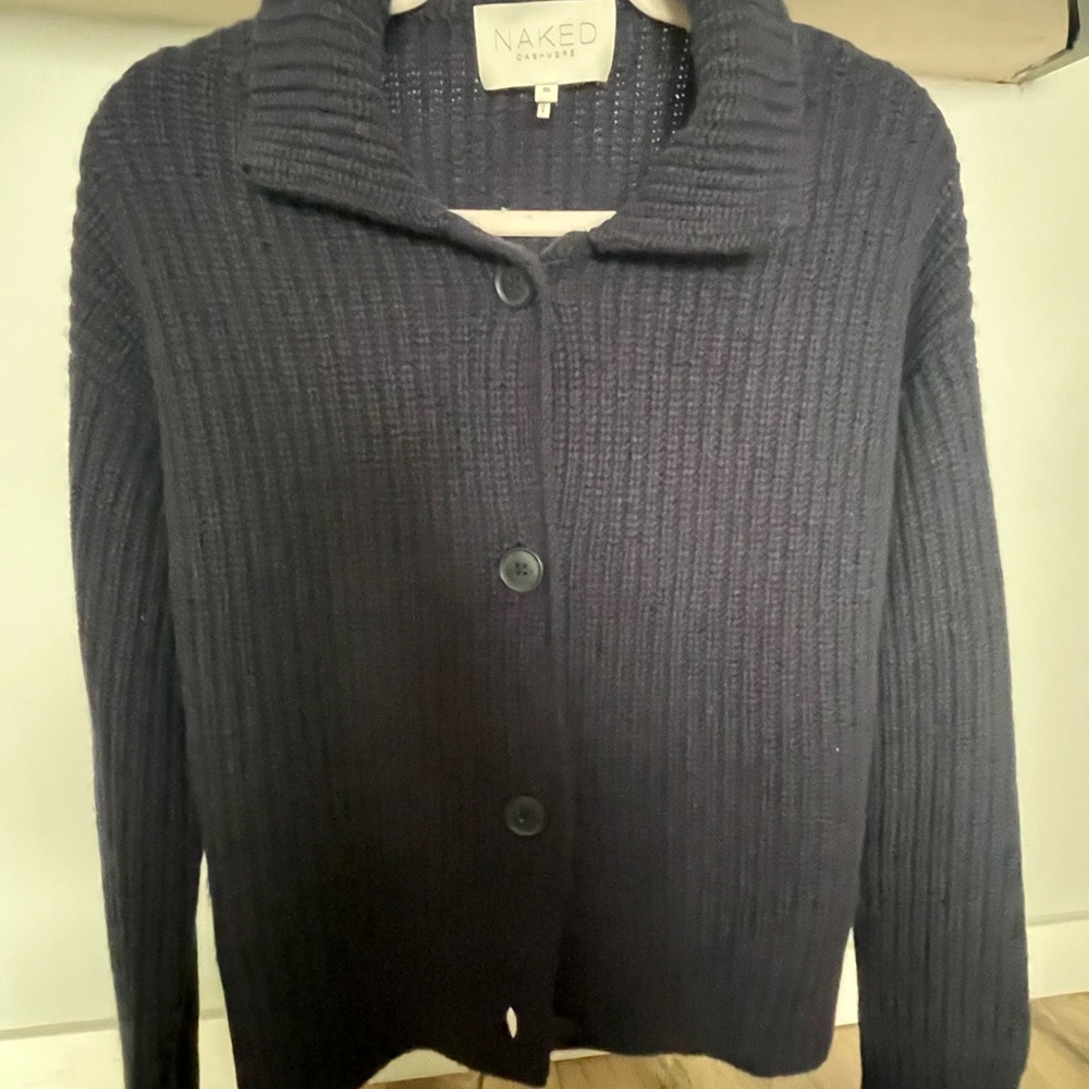 NakedCashmere Women's Navy Cashmere Cardigan